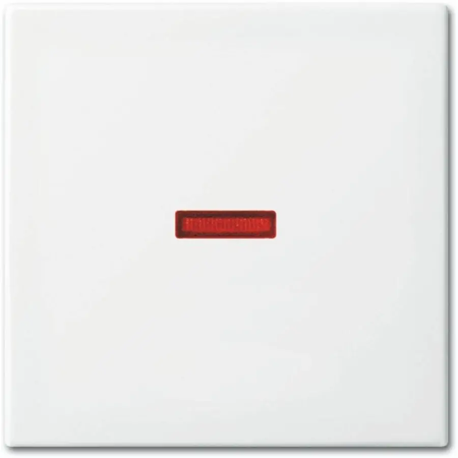 Busch-Jaeger schakelwip met klein rood controlevenster Balance SI wit glans (1789-914)