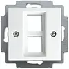 Busch-Jaeger centraalplaat met draagring 2x modular jack Balance SI wit glans (2561-02-914)