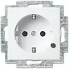 Busch-Jaeger wandcontactdoos randaarde kindveilig met LED-controleverlichting Balance SI wit glans (20 EUCBL-914)
