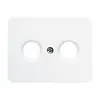 Busch-Jaeger centraalplaat antenne / COAX wandcontactdoos Alpha studiowit glans OP=OP (1743-24G)