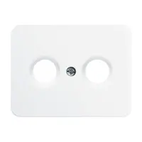 Busch-Jaeger centraalplaat antenne / COAX wandcontactdoos Alpha studiowit glans OP=OP (1743-24G)
