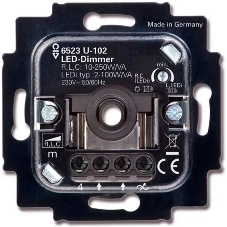 Busch-Jaeger draaidimmer universeel LED 2-100 Watt (6523 U-102)