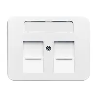 Busch-Jaeger centraalplaat modular jack 2-voudig Alpha studiowit glans OP=OP (1800-24G)