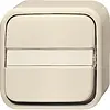 Busch-Jaeger wip-impulsdrukker wissel 1-polig met tekstveld opbouw AP plus creme (2621 NAP206/11-503)