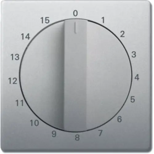 Busch-Jaeger draaigreep tijdschakelaar 15 min Pure Stainless Steel (1770-866-103)
