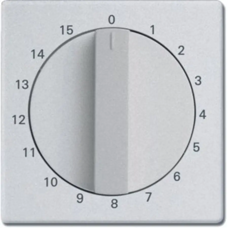 Busch-Jaeger centraalplaat met draaigreep tijdschakelaar 15 min Future Linear aluzilver mat (1770-83-103)