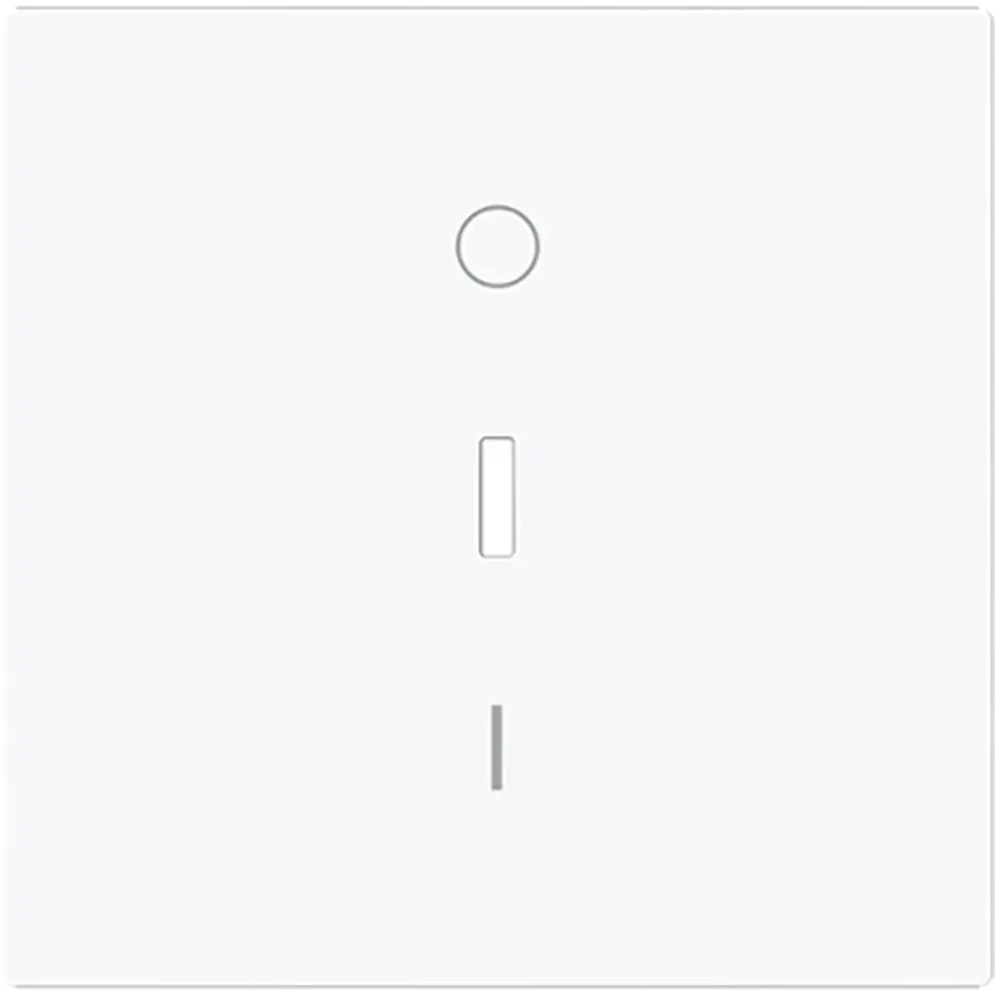 Busch-Jaeger schakelwip met transparant controlevenster en opdruk 0–1 Art Linear studiowit glans (1788-44G)