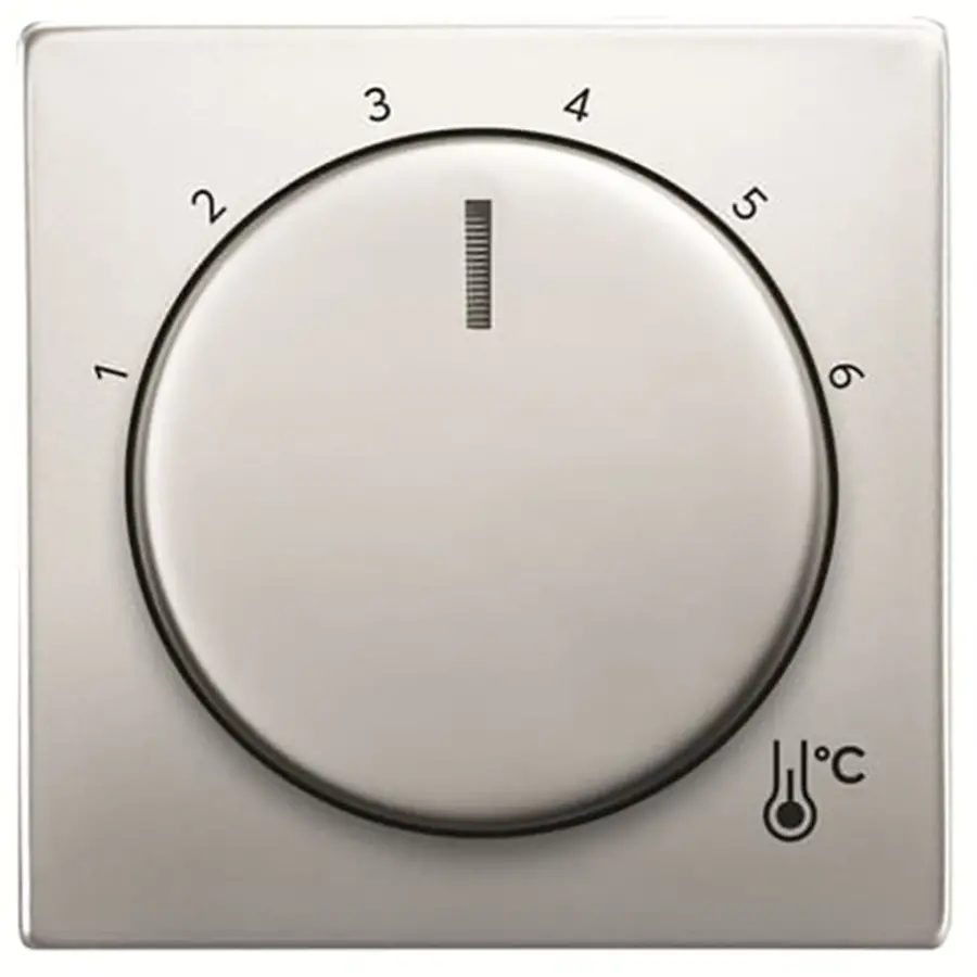 Busch-Jaeger draaiknop kamerthermostaat 1094/1097U Pure Stainless Steel (1794 R-866)