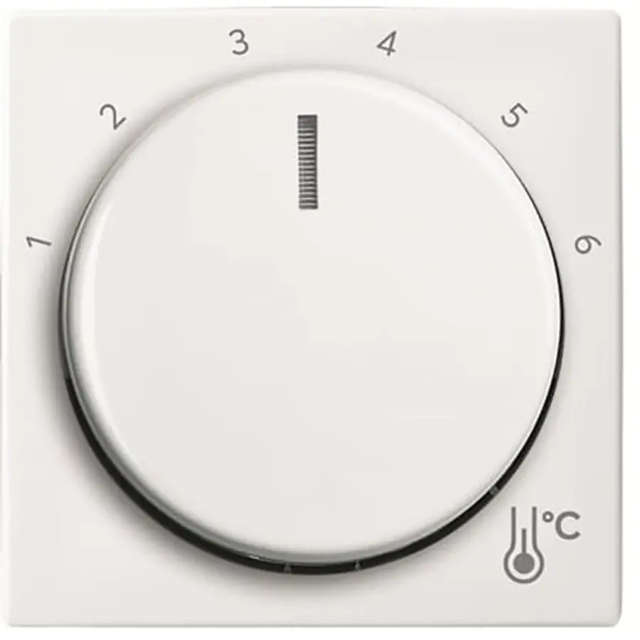 Busch-Jaeger draaiknop kamerthermostaat 1094/1097U Balance SI wit glans (1794 R-914)