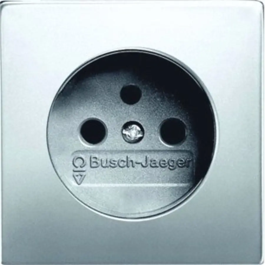 Busch-Jaeger centraalplaat voor wandcontactdoos met penaarde Pure Stainless Steel (2399 UCKS-866)