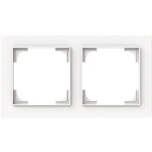 Busch-Jaeger afdekraam 2-voudig Art Linear studiowit mat (1722-44M)