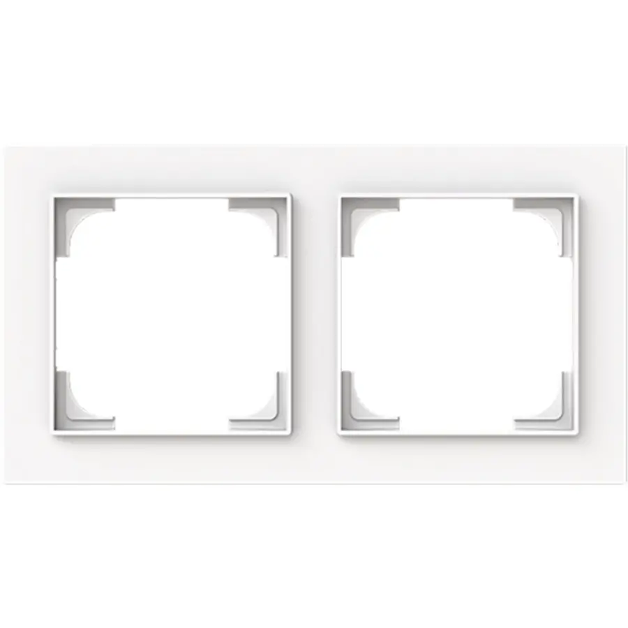 Busch-Jaeger afdekraam 2-voudig Art Linear studiowit mat (1722-44M)