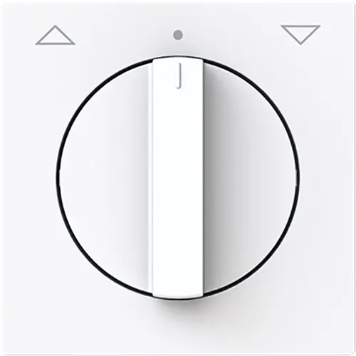 Busch-Jaeger draaiknop jaloezieschakelaar Art Linear studiowit glans (1740-44G)