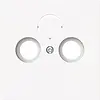 Busch-Jaeger centraalplaat antenne / COAX wandcontactdoos Art Linear studiowit mat (1743-44M)