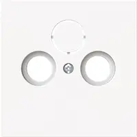 Busch-Jaeger centraalplaat antenne / COAX wandcontactdoos Art Linear studiowit mat (1743-44M)
