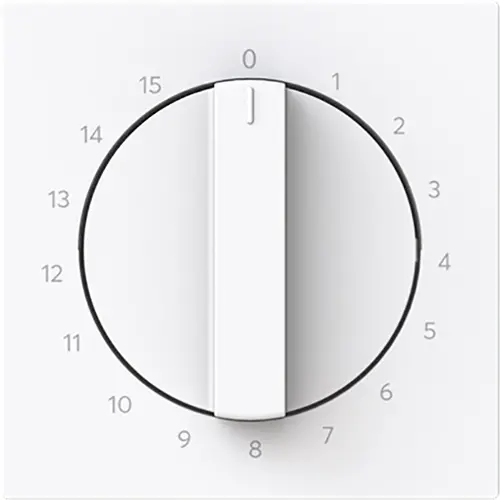 Busch-Jaeger draaigreep tijdschakelaar 15 min Art Linear studiowit glans (1770-44G-103)