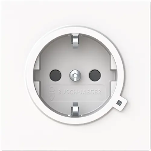 Busch-Jaeger wandcontactdoos randaarde Safety+ met LED-controleverlichting Art Linear studiowit mat (20 EUCBL-44M)