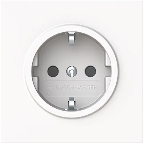 Busch-Jaeger wandcontactdoos randaarde Safety+ zonder bevestigingsklauwen Art Linear studiowit mat (20 EUCRB-44M)
