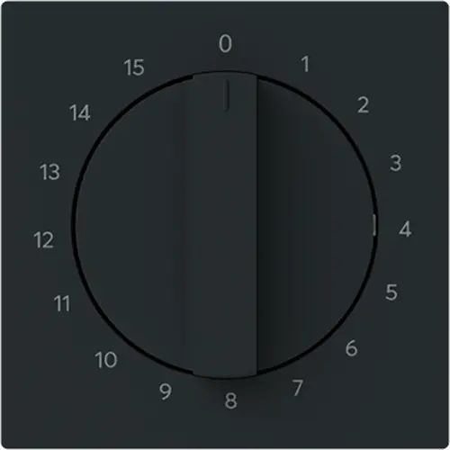 Busch-Jaeger draaigreep tijdschakelaar 15 min Art Linear zwart mat (1770-45M-103)