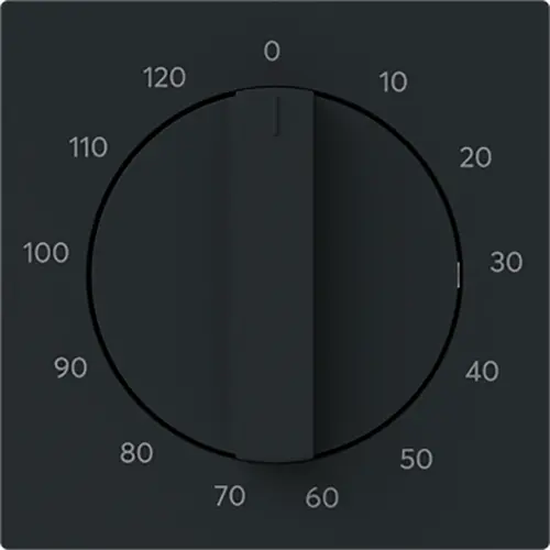 Busch-Jaeger draaigreep tijdschakelaar 120 min Art Linear zwart mat (1771-45M-103)