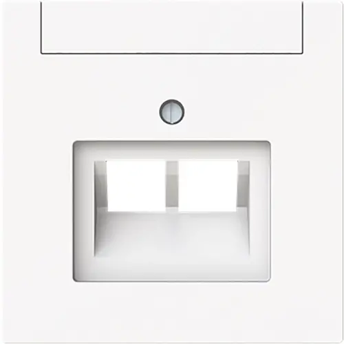 Busch-Jaeger centraalplaat RJ45 wandcontactdoos 2-voudig Art Linear studiowit mat (1803-02-44M)