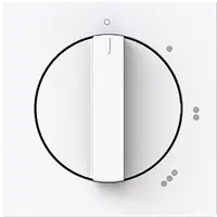 Busch-Jaeger draaiknop driestandenschakelaar met nulstand Art Linear studiowit glans (2542 DR/01-44G)