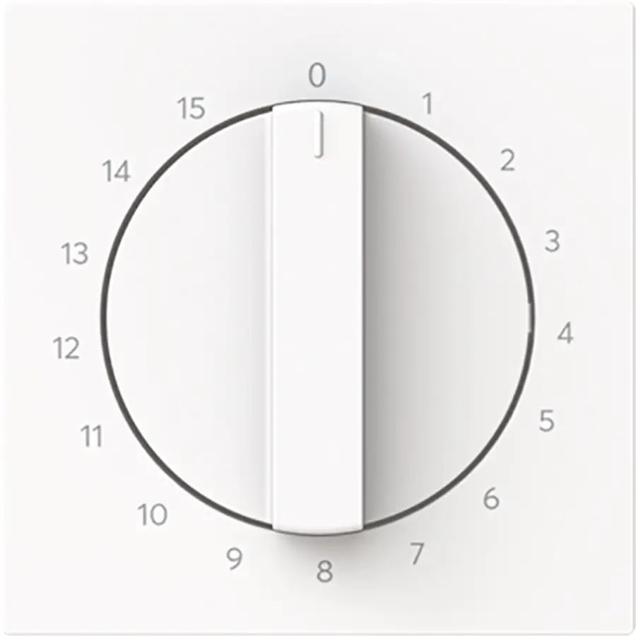 Busch-Jaeger draaigreep tijdschakelaar 15 min Art Linear studiowit mat (1770-44M-103)