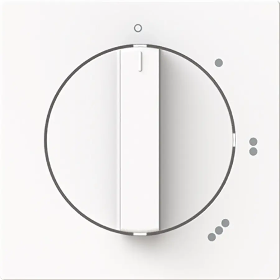 Busch-Jaeger draaiknop driestandenschakelaar met nulstand Art Linear studiowit mat (2542 DR/01-44M)