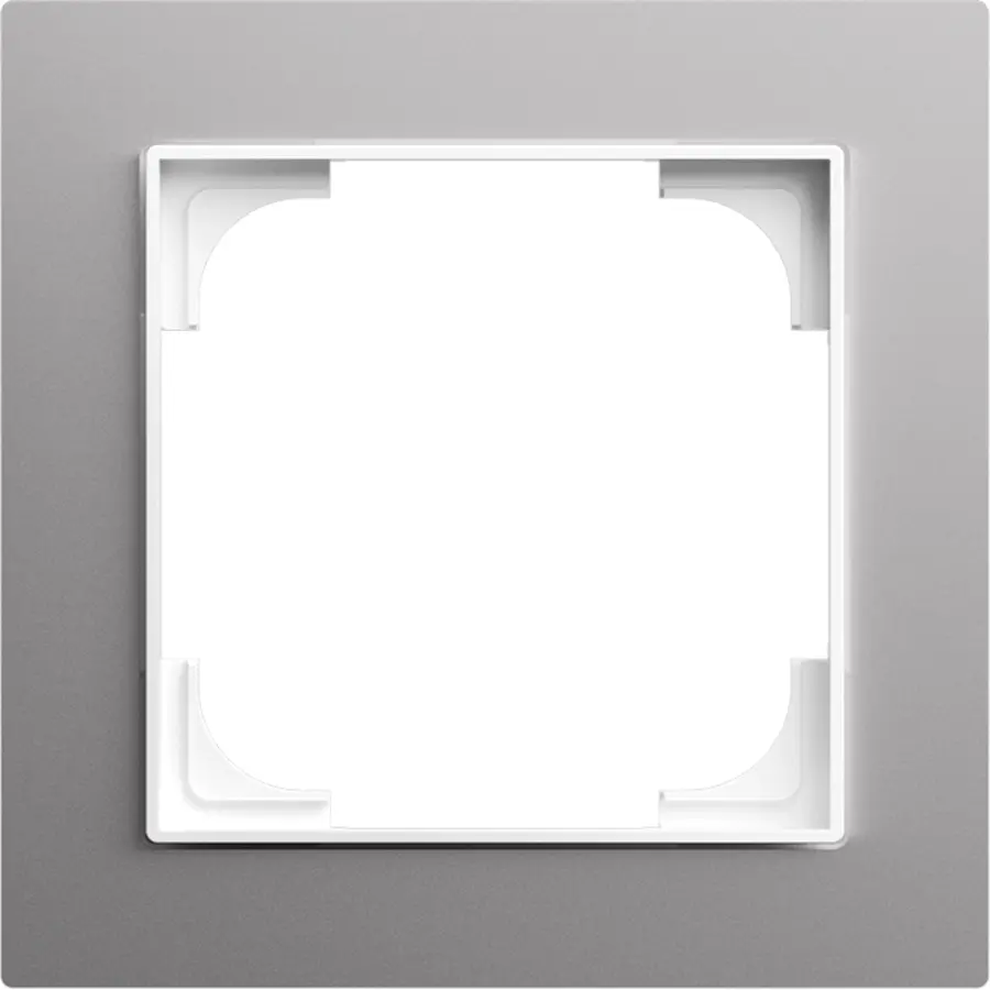 Busch-Jaeger afdekraam 1-voudig Art Linear aluminium zilver (1721-4073)