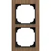Busch-Jaeger afdekraam 2v art-hout walnoot (1722-4086)