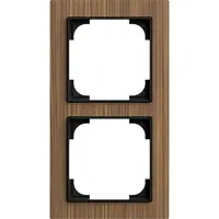 Busch-Jaeger afdekraam 2v art-hout walnoot (1722-4086)