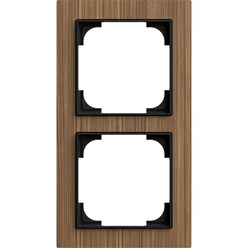 Busch-Jaeger afdekraam 2-voudig Art Linear hout walnoot (1722-4086) Busch-Jaeger afdekraam 2-voudig Art Linear hout walnoot (1722-4086)