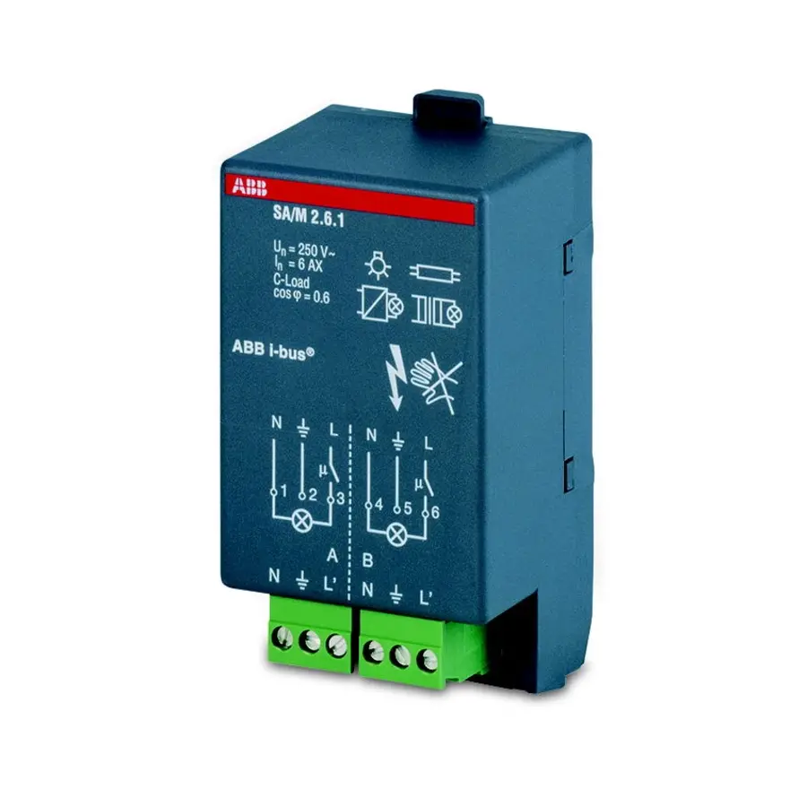 Busch-Jaeger knx schakelaktormodule 2x6a (SA/M2.6.1)