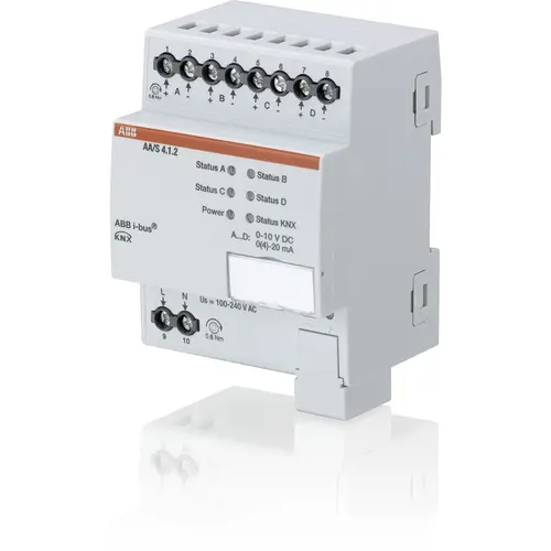 Busch-Jaeger knx analog uitg 4v din-rail (AA/S4.1.2) Busch-Jaeger knx analog uitg 4v din-rail (AA/S4.1.2)