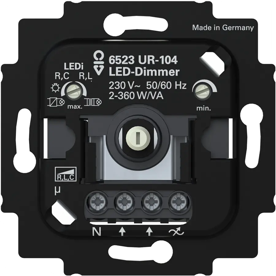 Busch-Jaeger draaidimmer universeel LED 2-100 Watt (6523 UR-104)
