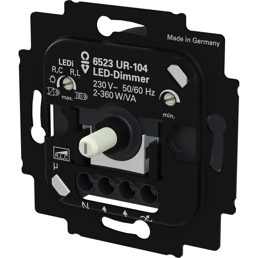 Busch-Jaeger draaidimmer universeel LED 2-100 Watt (6523 UR-104)