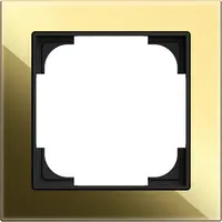 Busch-Jaeger afdekraam 1-voudig Art Linear glas zwart/goud (1721-4013)