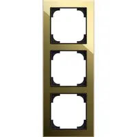 Busch-Jaeger afdekraam 3v art-glas zwart/go (1723-4013)