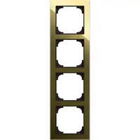 Busch-Jaeger afdekraam 4v art-glas zwart/go (1724-4013)
