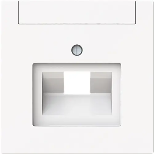 Busch-Jaeger centraalplaat RJ45 wandcontactdoos 1-voudig Art Linear studiowit mat (1803-44M)