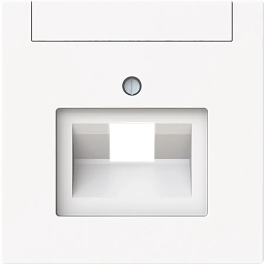 Busch-Jaeger centraalplaat RJ45 wandcontactdoos 1-voudig Art Linear studiowit mat (1803-44M)
