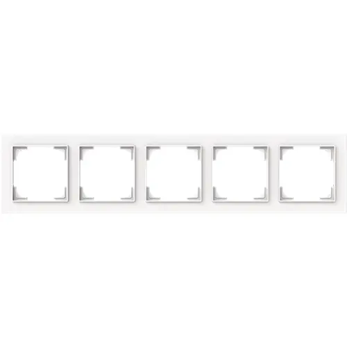 Busch-Jaeger afdekraam 5-voudig Art Linear studiowit mat (1725-44M)