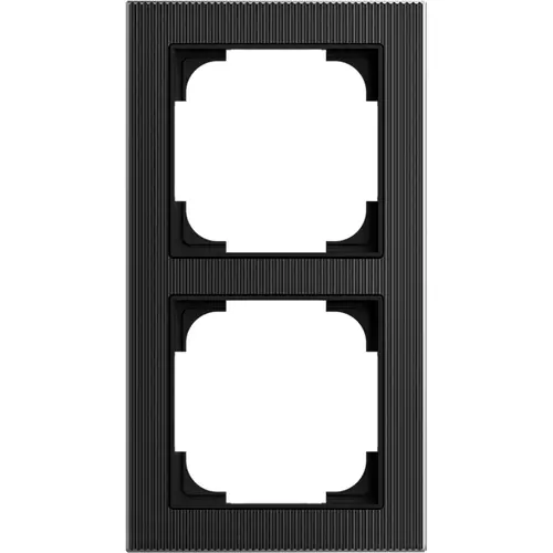 Busch-Jaeger afdekraam 2-voudig Art Linear glas zwart (1722-4025) Busch-Jaeger afdekraam 2-voudig Art Linear glas zwart (1722-4025)