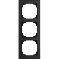 Busch-Jaeger afdekraam 3-voudig Art Linear glas zwart (1723-4025)