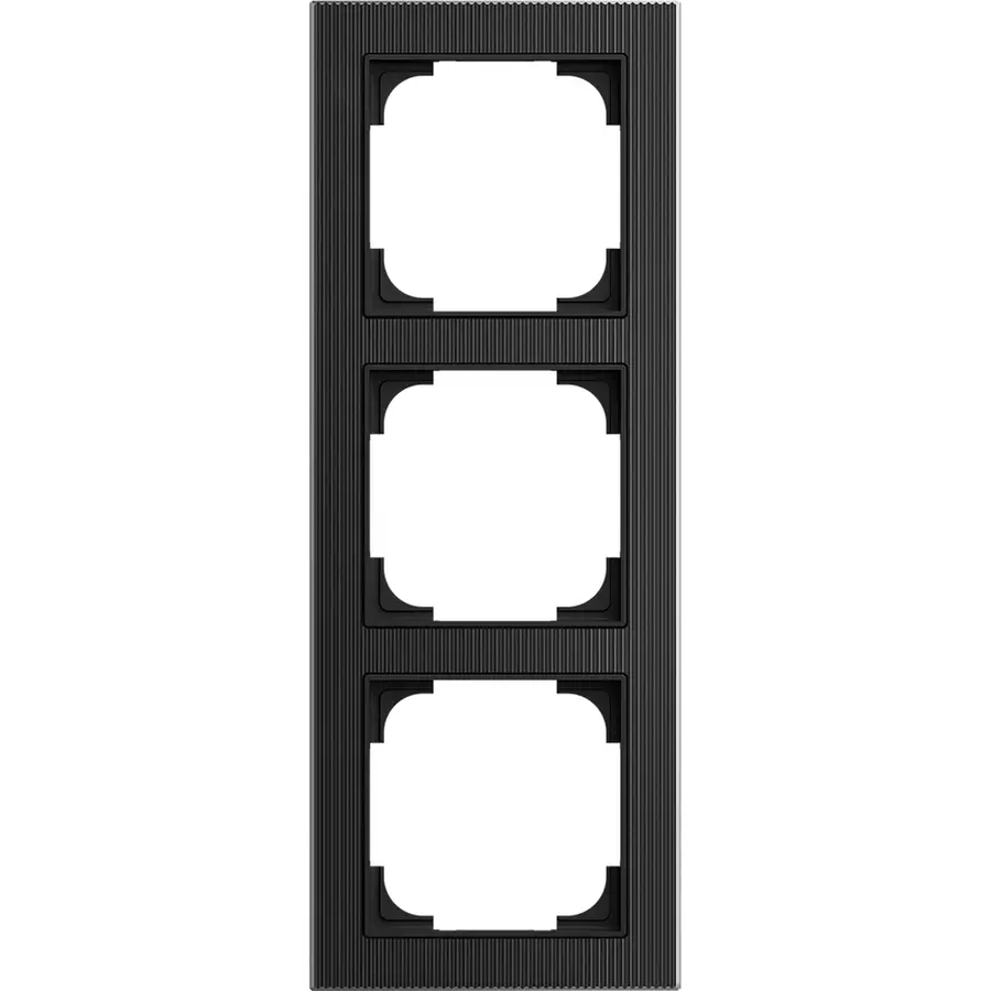 Busch-Jaeger afdekraam 3-voudig Art Linear glas zwart (1723-4025)