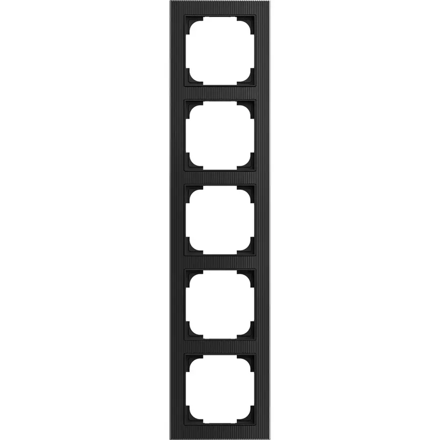 Busch-Jaeger afdekraam 5-voudig Art Linear glas zwart (1725-4025)