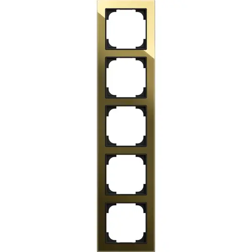 Busch-Jaeger afdekraam 5-voudig Art Linear glas zwart/goud (1725-4013) Busch-Jaeger afdekraam 5-voudig Art Linear glas zwart/goud (1725-4013)