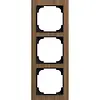 Busch-Jaeger afdekraam 3v hout walnoot (1723-4086)