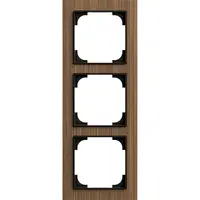 Busch-Jaeger afdekraam 3v hout walnoot (1723-4086)