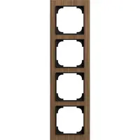 Busch-Jaeger afdekraam 4v hout walnoot (1724-4086)